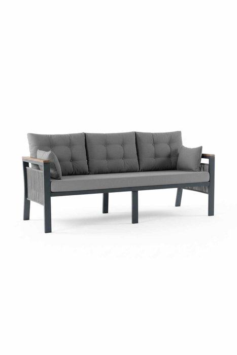 Hanah Home Conjunto de Jardín Lilyum 3+1+1+2 - Gris Hanah Home Conjunto de Jardín Lilyum 3+1+1+2 - Gris